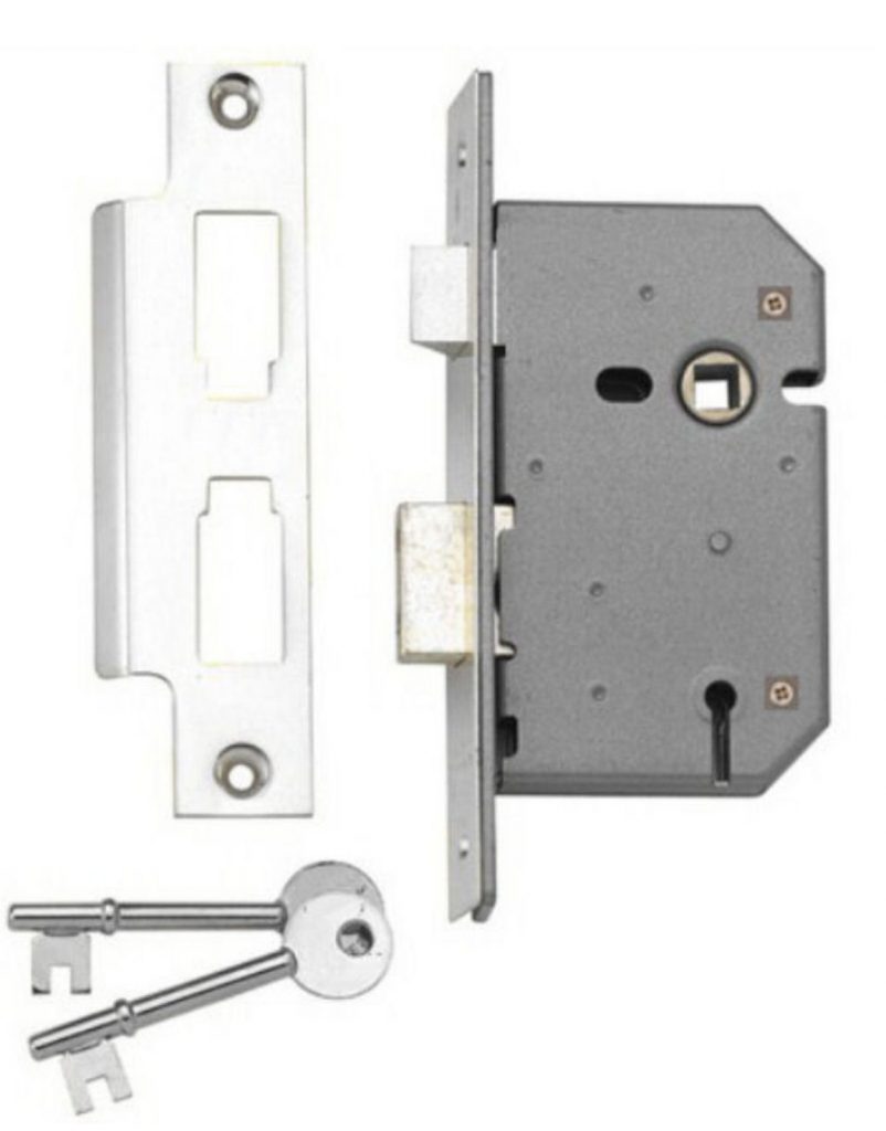 Budget 3 Lever Mortice Sash Lock 76mm Nickel - Direct Hardware UK