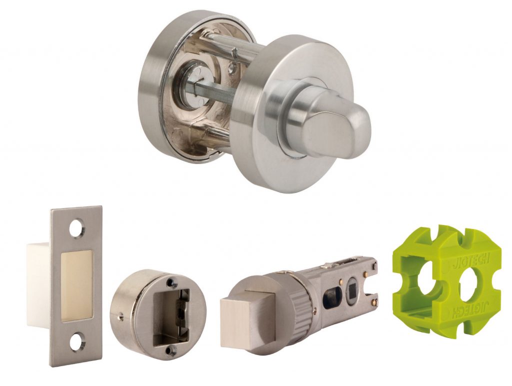 Jigtech Satin Nickel Bathroom Turn & Release with Smartbolt Set