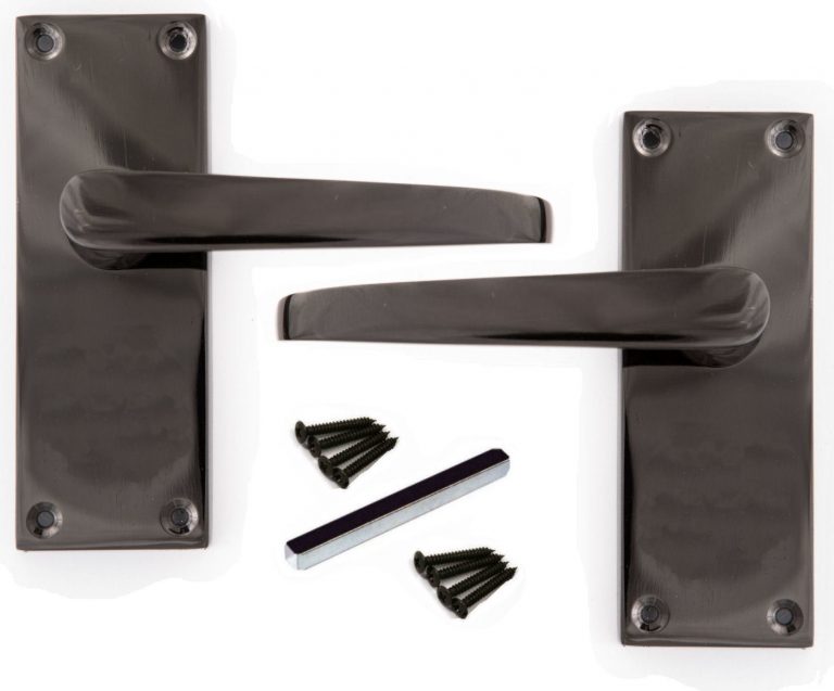 Black Nickel Victorian Straight Lever Latch Door Handles Direct